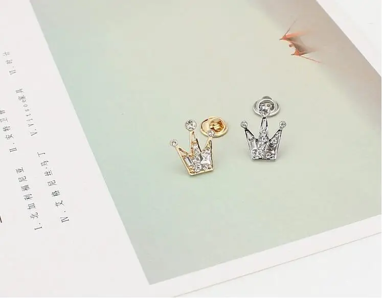 Женская и мужская Брошь Стразы в форме короны с кристаллами | Украшения