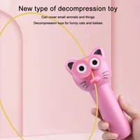 creative rope launcher funny cat toys electric propeller thruster with rope string controller portable fun decompression toy