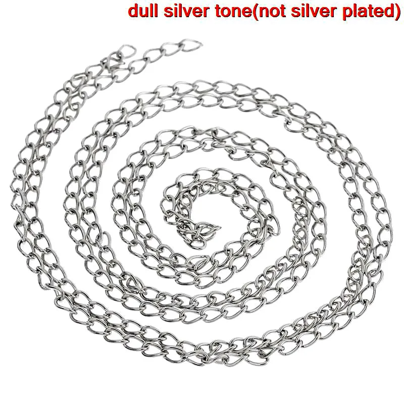 

DIY Handmade Chain 304 Stainless Steel Open Link Curb Chain Silver Color Diy Necklace Bracelets 5.5x3.5mm, 3 M