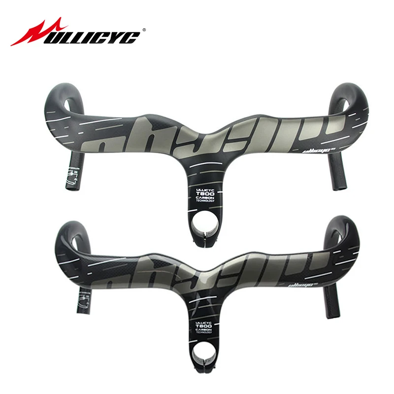 ULLICYC серый брендовый руль для шоссейного велосипеда интегрированный углеродный