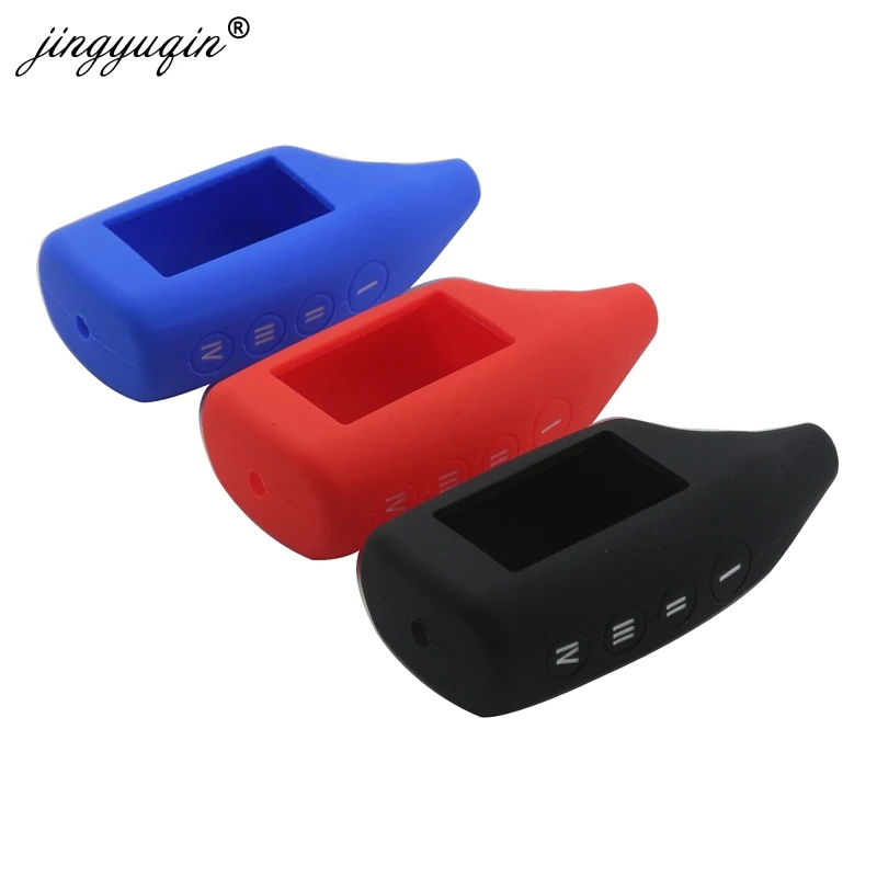 

jingyuqin New Two Way Car Alarm Silicone Case For Scher-Khan Magicar 5 6 LCD Remote Only fit Scher khan Magicar M5 Key Cover