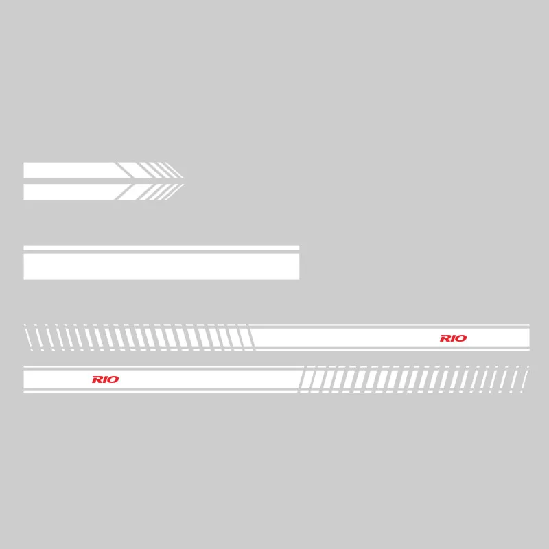 

5Pcs Racing Stripe Sports Sticker For KIA RIO DIY Adhesive Vinyl Film Car Hood Side Door Rearview Mirror Auto Body Decals