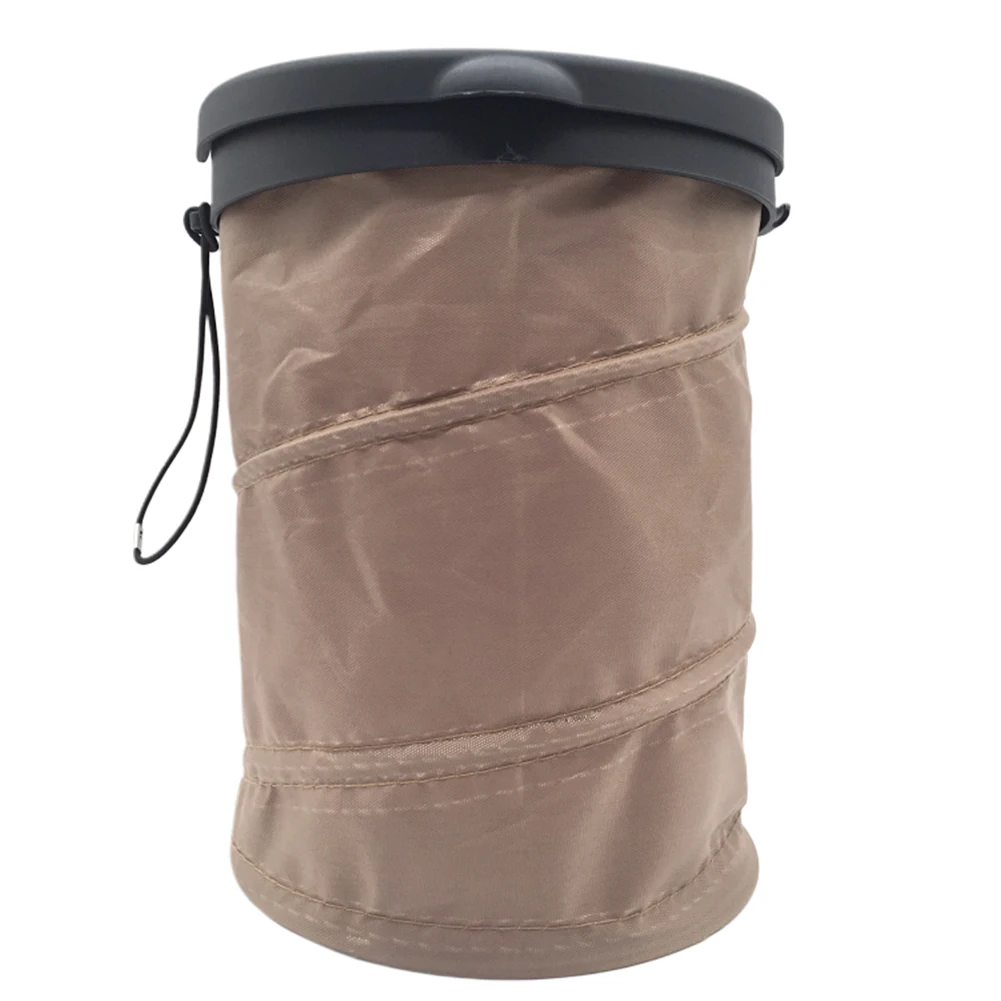 

Universal Collapsible Travel Auto Car Trash Can Bin Bag Rubbish Garbage Holder Garbage Can with Lid Car Accessories