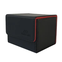 100 aegis guardian side loading card case deck case mtg pokemon yugioh deck box blackred