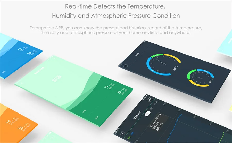Xiaomi mijia Aqara, умный датчик температуры и влажности воздуха, датчик окружающей среды, работает с Android IOS, приложение Mijia, управление