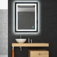 bath mirror led touch screen professional bathroom mirror lights beauty makeup mirror wall mounted bath mirrors