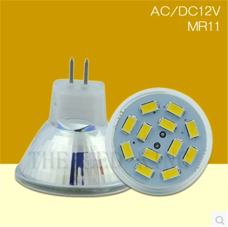 Суперъяркая приглушаемая лампа MR11 5733 SMD 12 светодиодов 5 Вт 15 7 В постоянного тока 24