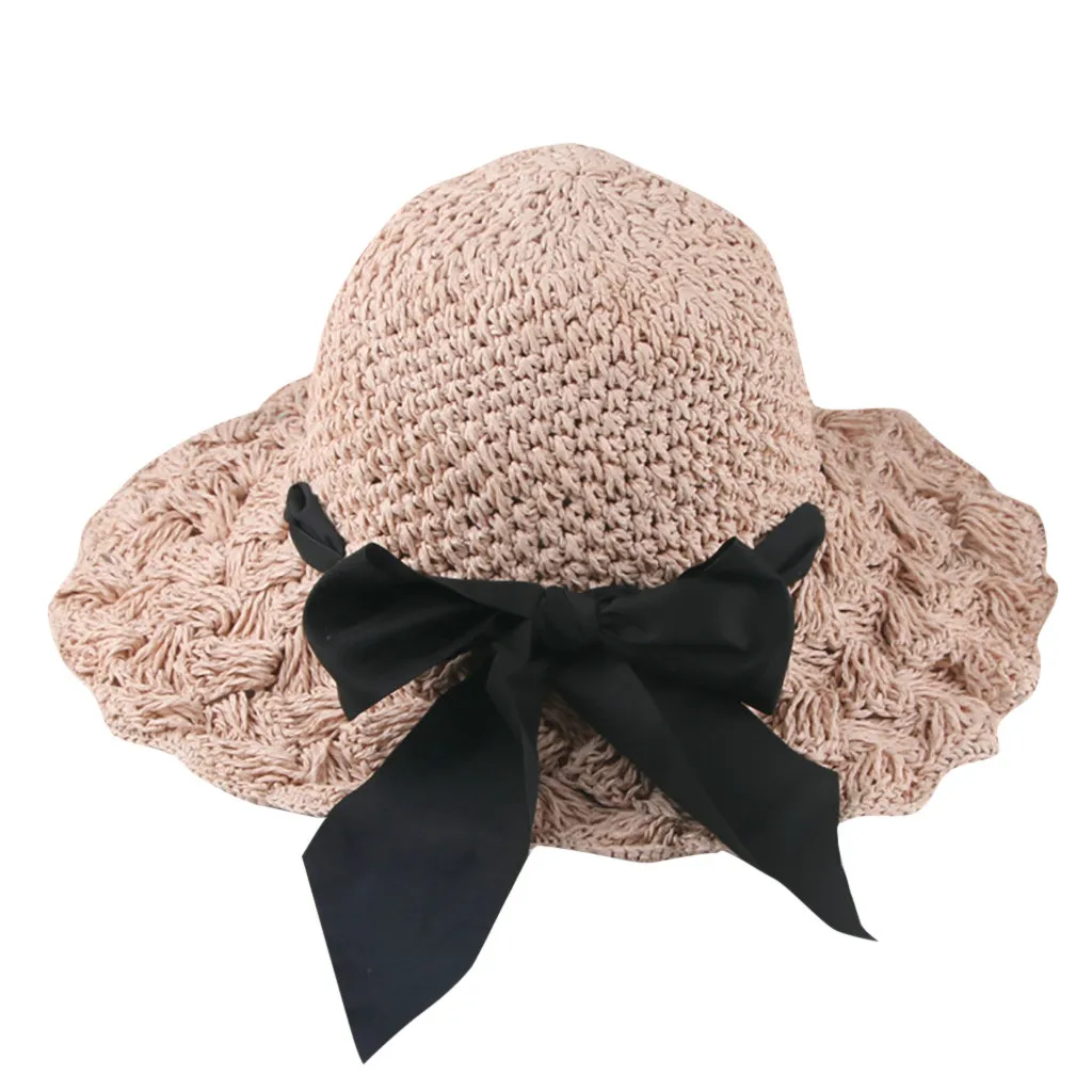 Летняя детская соломенная волнистая шляпа Корейская версия Смешанных Цветов