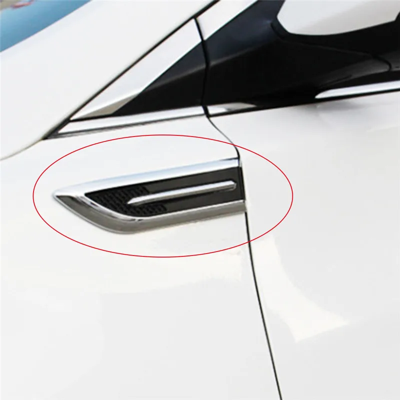 1 Pair 19x5cm 3D Vent Air Flow Engine Cover Side Stickers Fender Sticker Decal Automobile Shark Gills Car Decorated | Автомобили и
