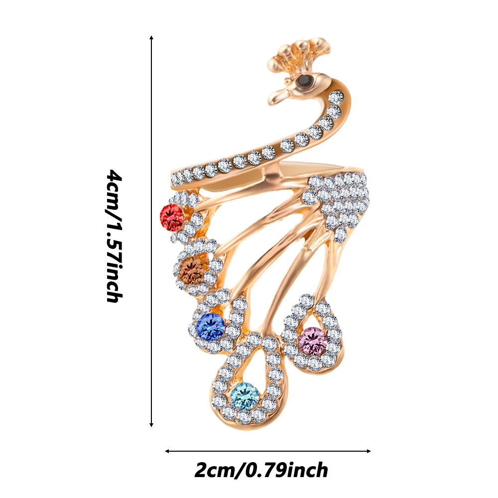

Knitting Loop Crochet Ring Swan Peacock Ring Finger Wear Thimble Yarn Guides Loop Knitting Accessories