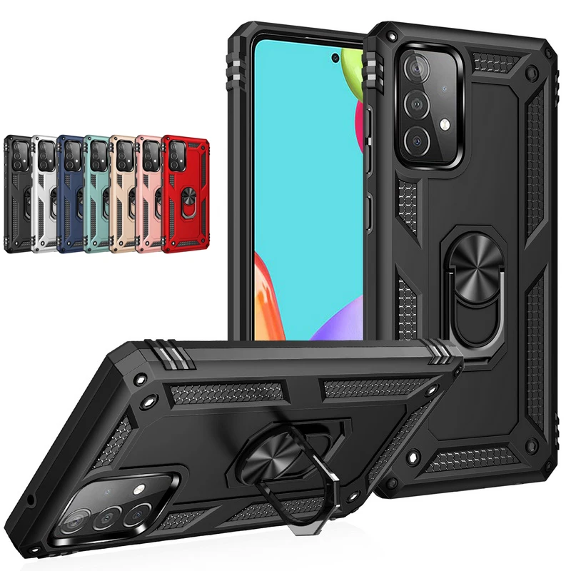 

Shockproof Armor Kickstand Ring Holder Protection Cover For Samsung Galaxy A52 A72 5G 4G a 52 S20FE S20 FE S21 Ultra Plus Case