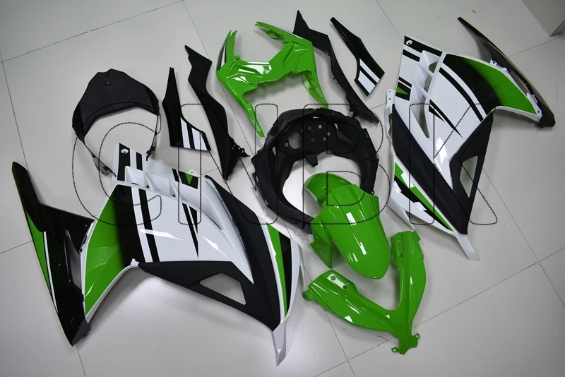 Пластиковые обтекатели для EX 300 Ninja 2015 Zx300r 13 14 белые зеленые черные Обтекатели 2013