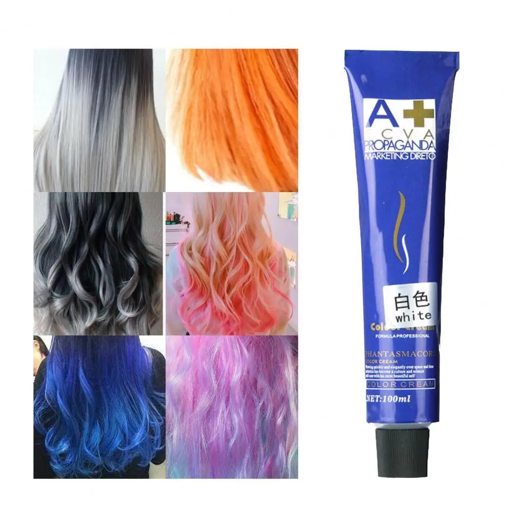 

100ml Bright Hair Color Cream Long Lasting Hair Dye Cream Unisex Professional Color Styling Cooling Cream for Home Use