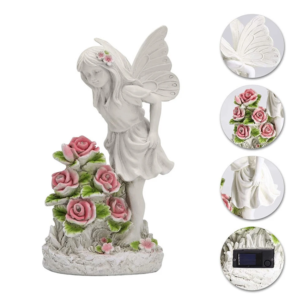 

Resin Angle Gnome Figurine Artificial Decorative Craft Angel Dwarf Statue Office Desk Miniature Garden Outdoor Decor