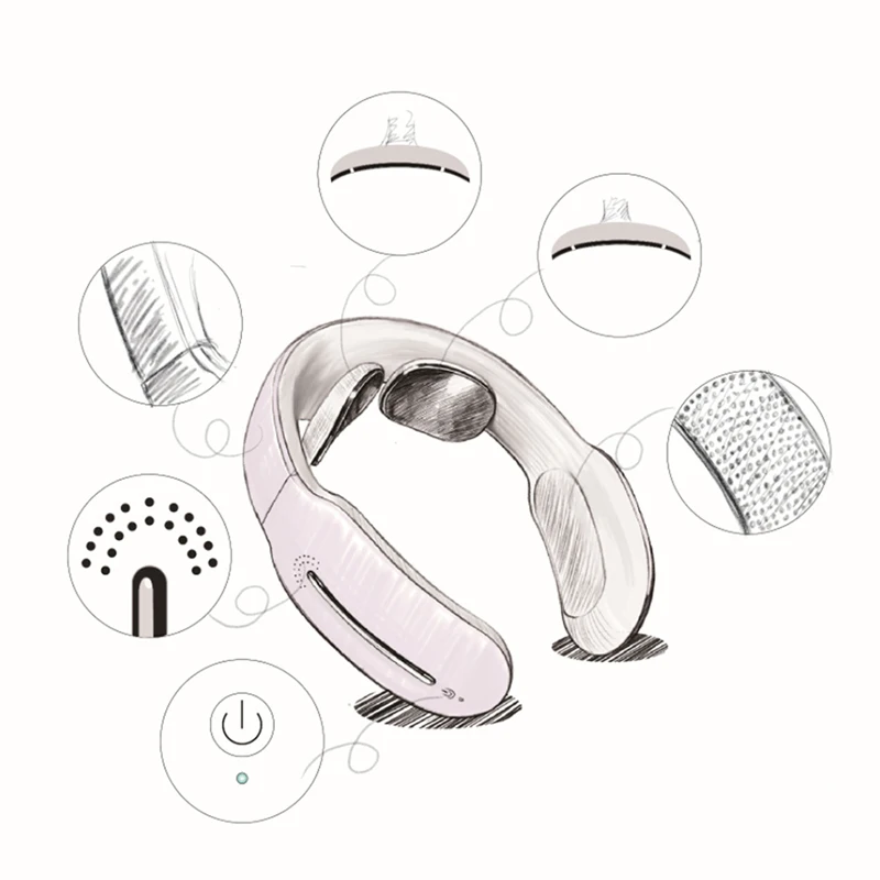 New Smart Electric Neck and Shoulder Massager Low Frequency Heating Pain Relief Tool Health Care Relax Relaxation | Красота и