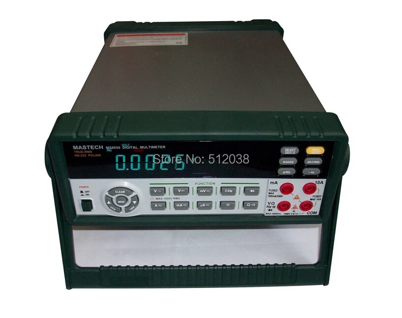 

MS8050 BENCH Digital Multimeter True RMS RS232C W/Software dBm Linear/Logic frequency Duty cycle ACV/ACV DC OHM Capacitance