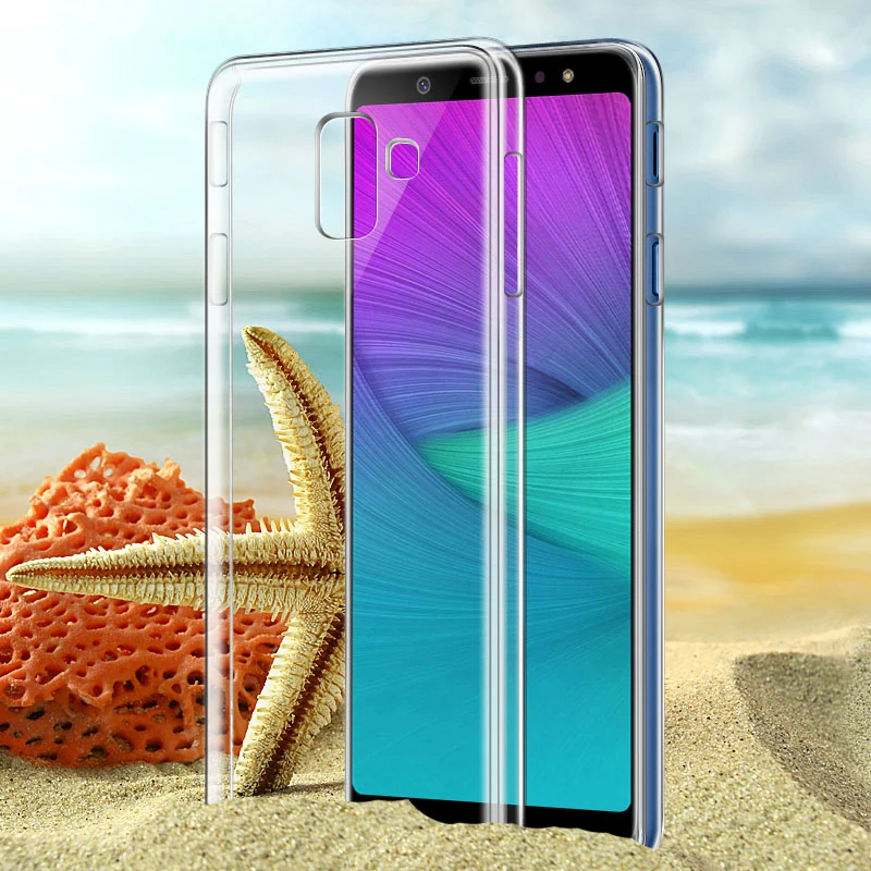 Прозрачный мобильный телефон, чехлы на заднюю панель для Samsung Galaxy A5 A6 Plus A8 2018 A8Plus A9 Star A750, силиконовый чехол из мягкого ТПУ, прозрачная сумка