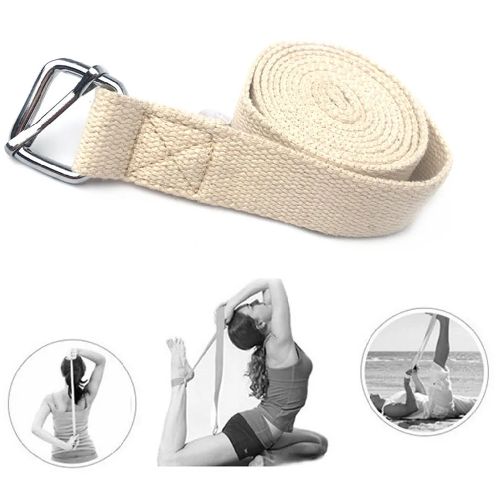 

183CM Women Yoga Stretch Strap D-Ring Belt Fitness Exercise Gym Rope Figure Waist Leg Resistance Fitness Bands Yoga Belt