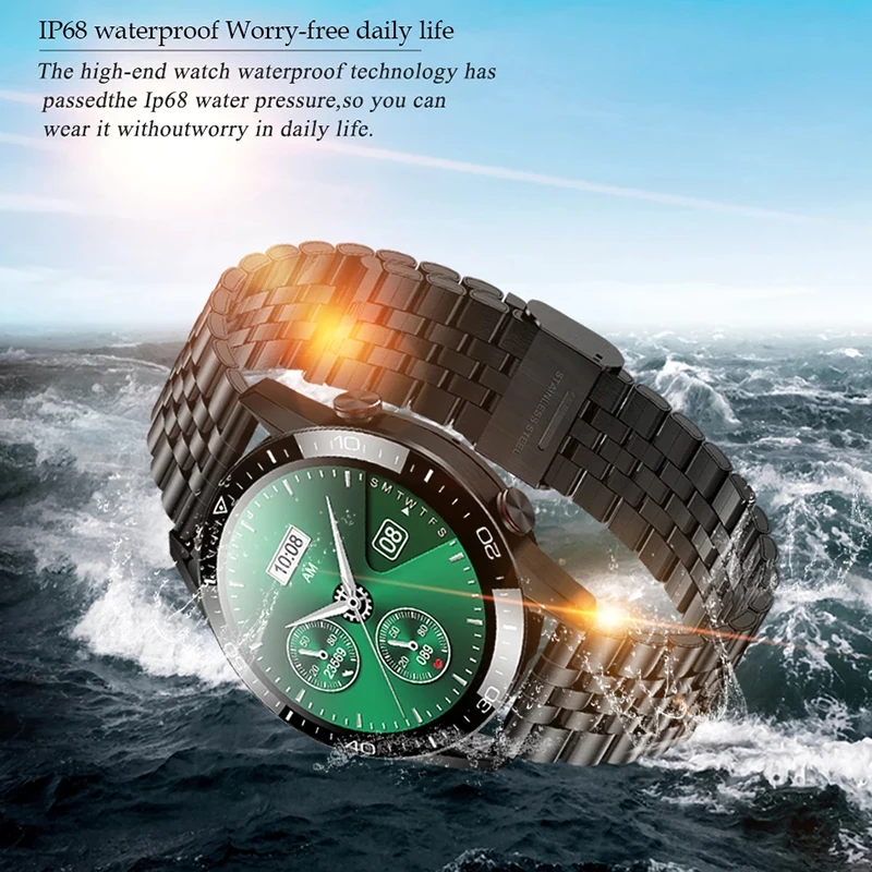 

Smart Watch Men Business Waterproof Heart Rate Blood Pressure Monitoring ECG 2021 Fitness Sport Smart Watches For Android IOS