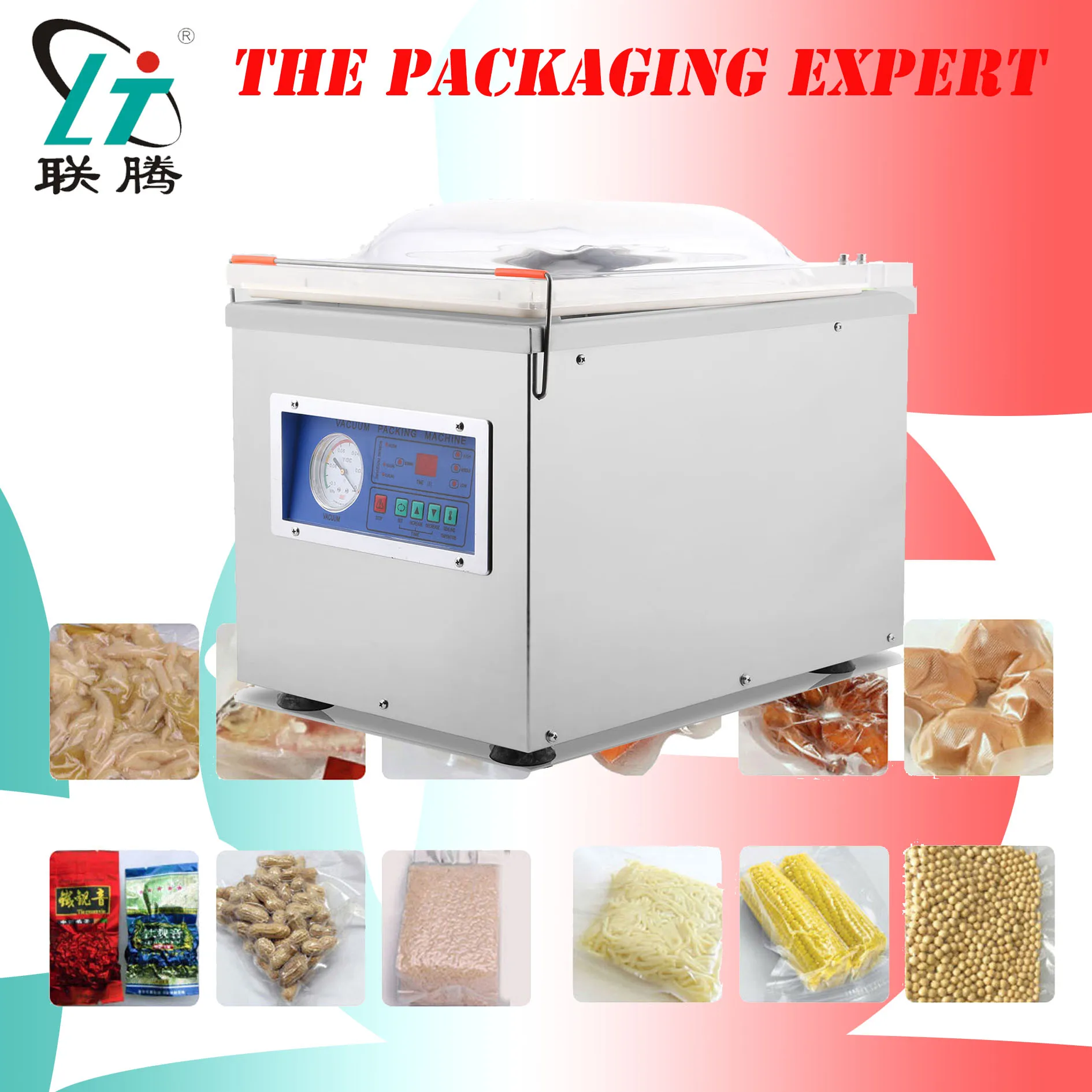 

Vacuum Sealing Machine Food Vaccum Sealer Packing Machine Big Pump Chamber Pouch Bags Food Rice Meat Fish Tea CE Free Shipping