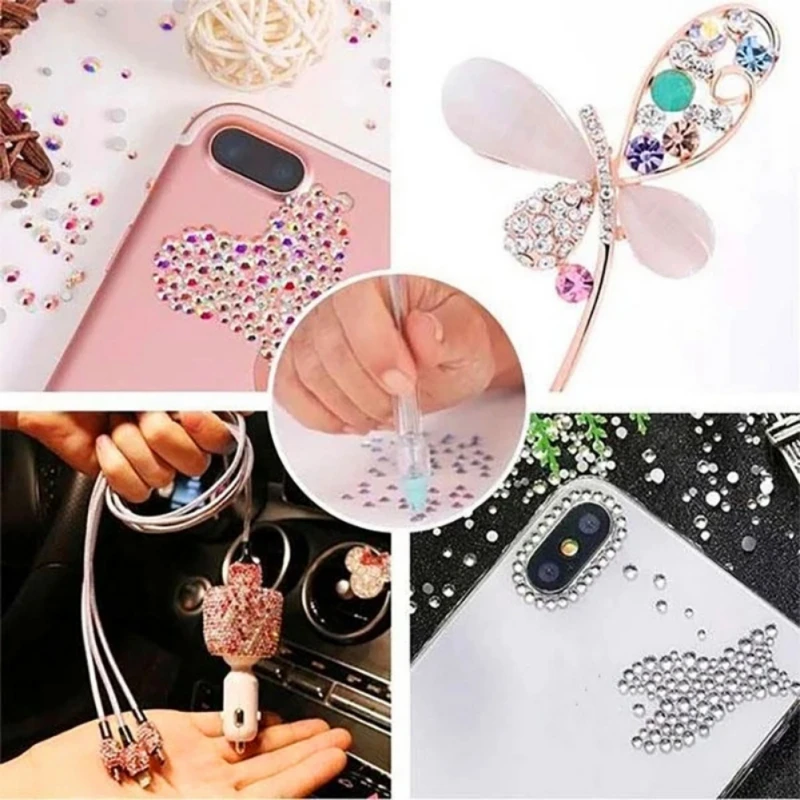 

Point Drill Pen Multi-function Point Drill Manicure Pen DIY Manual Point Drill Pen Diamond Brush Set Diamond Brush Tip