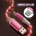 Горячая Распродажа светодиодное светящееся Зарядное устройство USB Тип CMicro USB8 Pin зарядный кабель для iPhone X Samsung Galaxy S9 S8 зарядный кабель