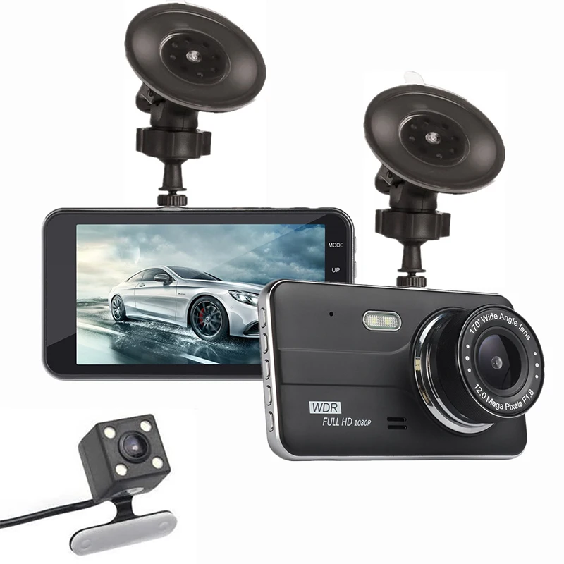 Камера для автомобиля Запись 4 0 дюймов ЖК дисплей Экран HD видео Двойной объектив