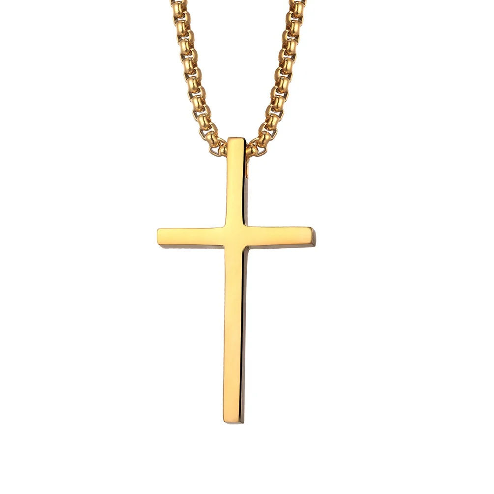 

JHSL Male Men Cross Necklace Pendants 316L Stainless Steel Fashion Jewelry Dropship Wholesale