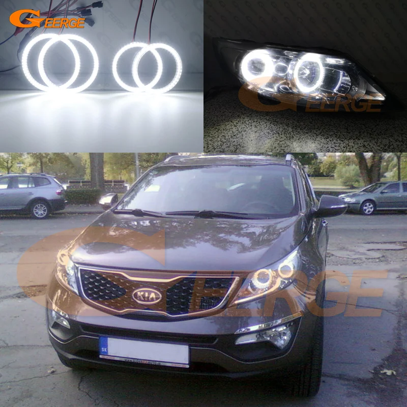 Для Kia Sportage 3 SL 2010 2011 2012 2013 2014 2015 ультра яркий SMD СВЕТОДИОДНЫЙ ангельские глазки