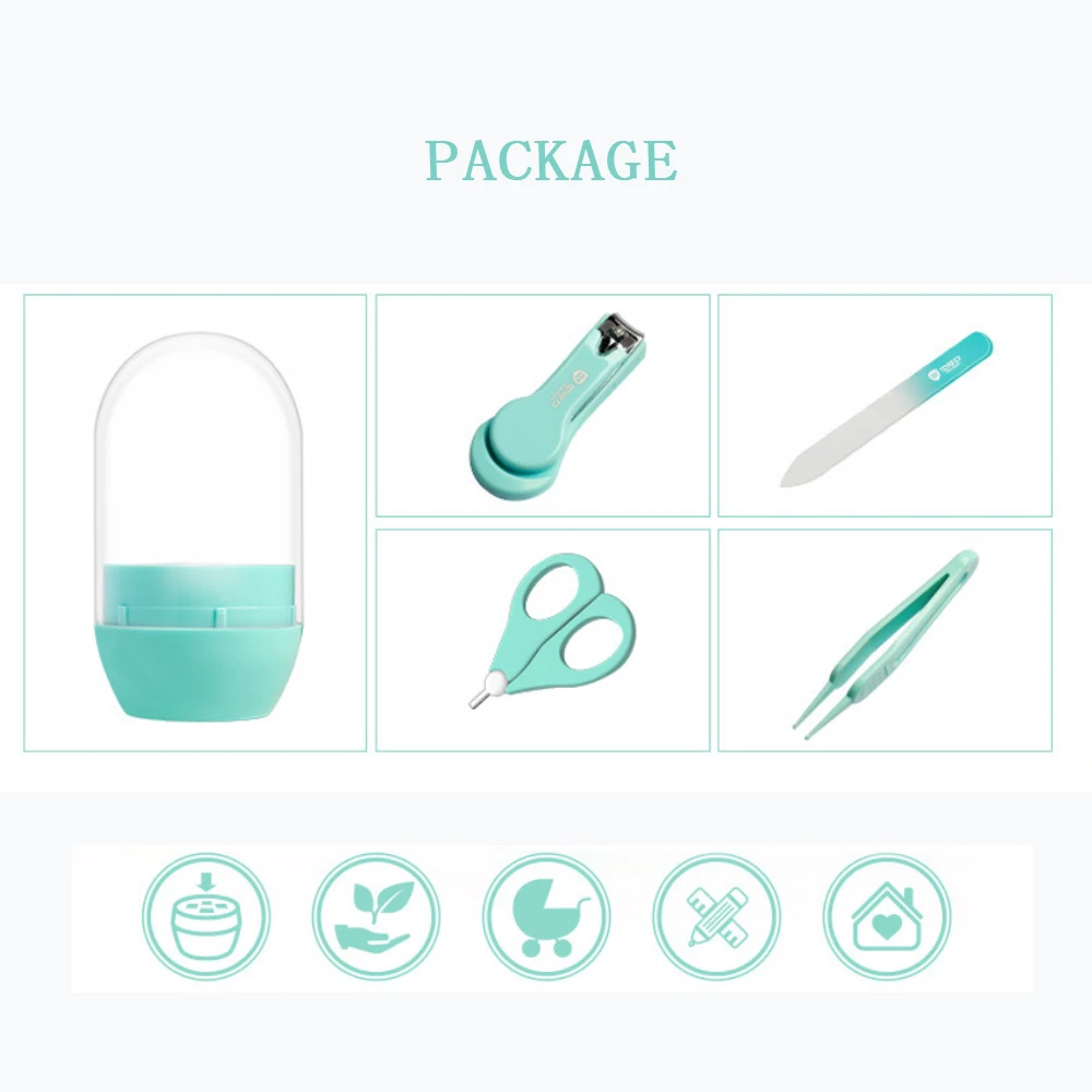 Набор для ухода за ногтями 4 шт. АБС пластик нержавеющая сталь экологически