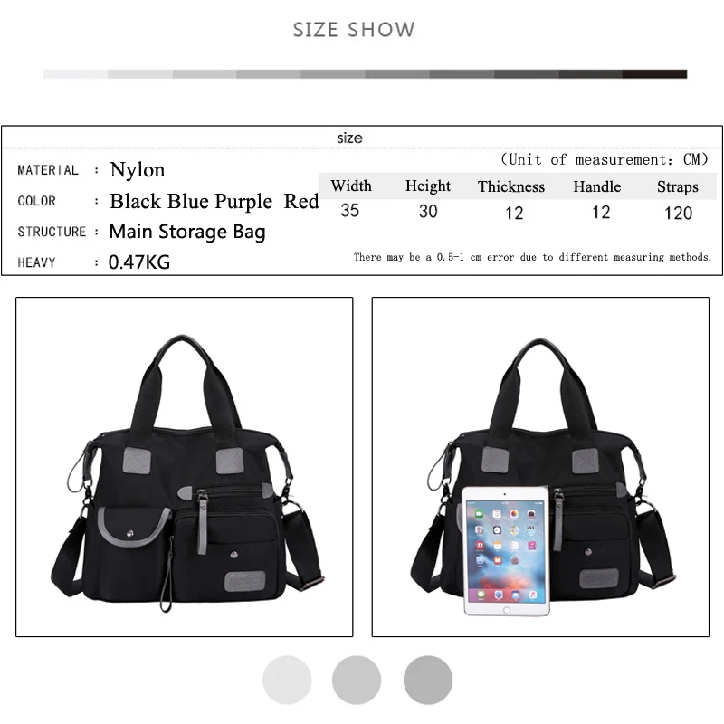 Разноцветная женская сумка на плечо нейлоновая наплечная 2019 Новая модная