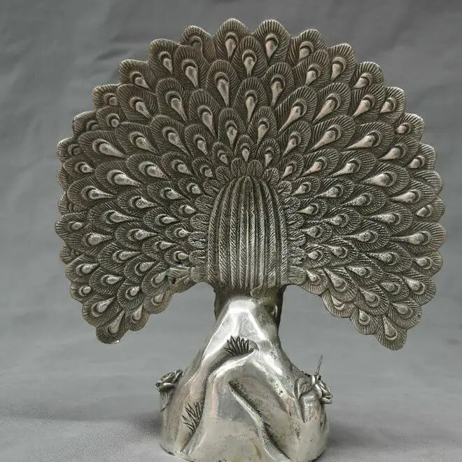 9 2 &quotстарая китайская серебряная статуя фэн шуй павлин пава птицы птица