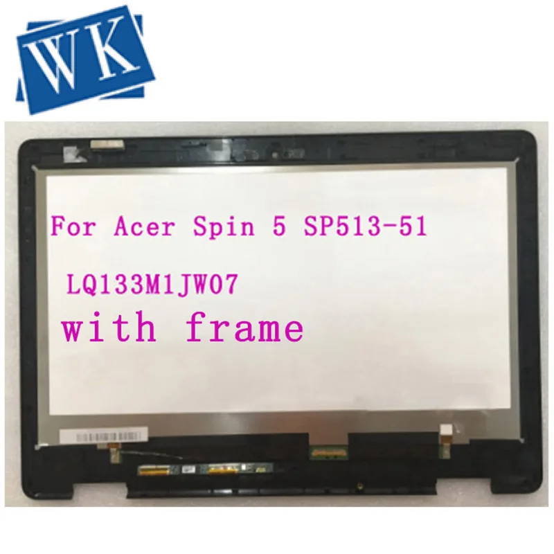 С рамкой для Acer Spin 5 SP513 51 IPS ЖК экран + сенсорный дигитайзер в сборе FHD B133HAB01.0 или