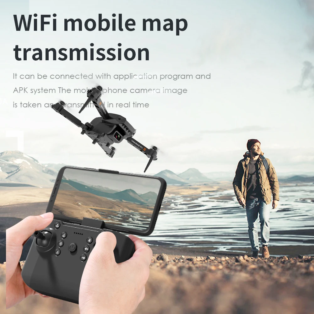 

L703 Mini Drone 4K Dual Camera Brushless WiFi Camera Folding Body RC Quadcopter HD Wide Angle Air Pressure Altitude FPV Dron Toy