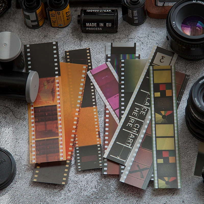 10 pcs Retro movie series Decorative Stationery Vintage film Stickers Scrapbooking DIY Diary Album Stick Lable | Канцтовары для