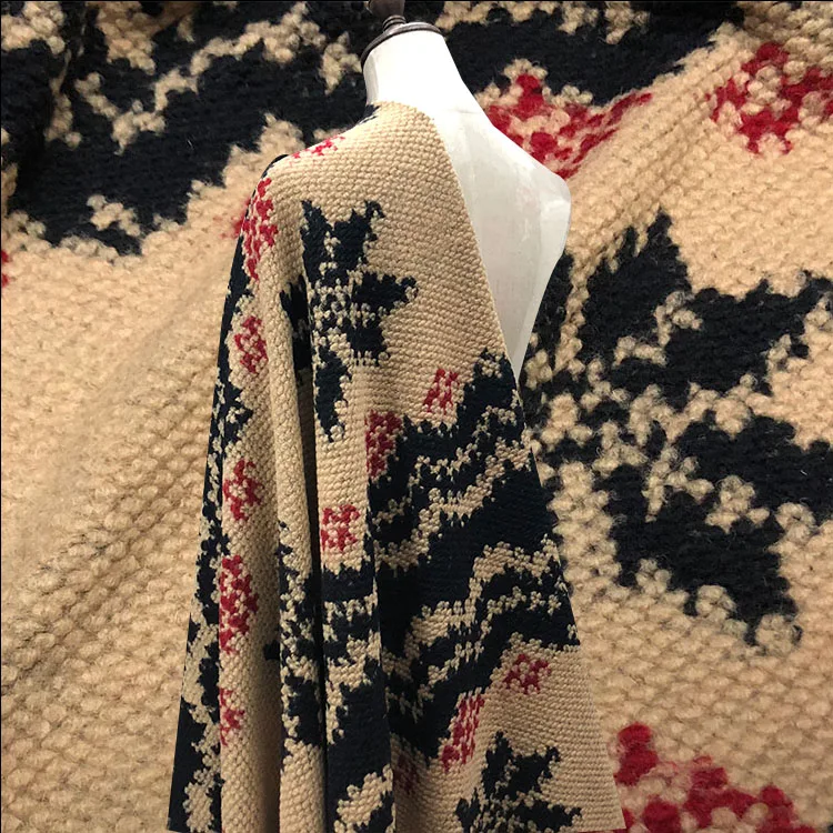 Высококачественное кашемировое трехмерное трикотажное жаккардовое