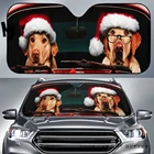 Солнцезащитный отражатель с защитой от УФ-излучения, Рождественский 3d Рисунок собаки, солнцезащитный козырек для лобового стекла, прочные автомобильные солнцезащитные очки для автомобиля