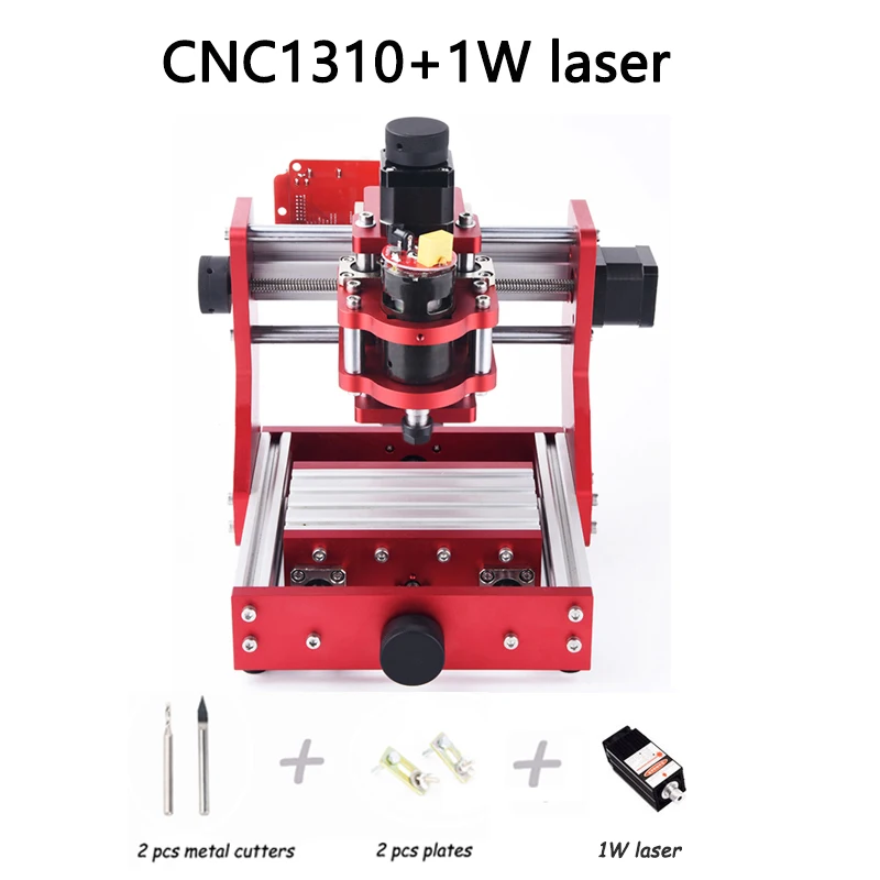 cnc1310 with 1000mw Cnc 1310 фрезерный станок по дереву, все металлические рамы, фрезерный станок с ЧПУ, гравировальный станок по алюминиевой меди - Цвет: cnc1310 with 1000mw