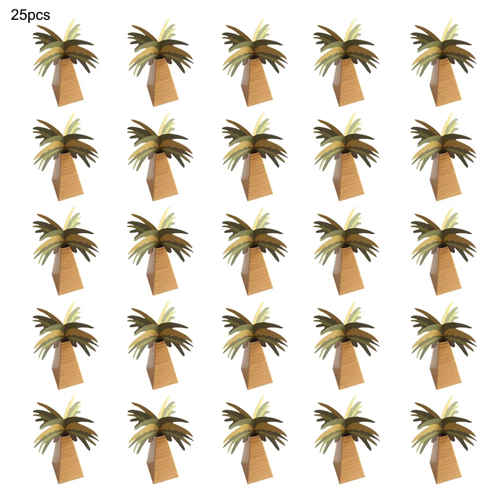 

25pcs Wedding Party Decoration for Favor Mini Coconut Palm Tree Box Baby Shower Souvenirs DIY Wedding Palm Candy Box