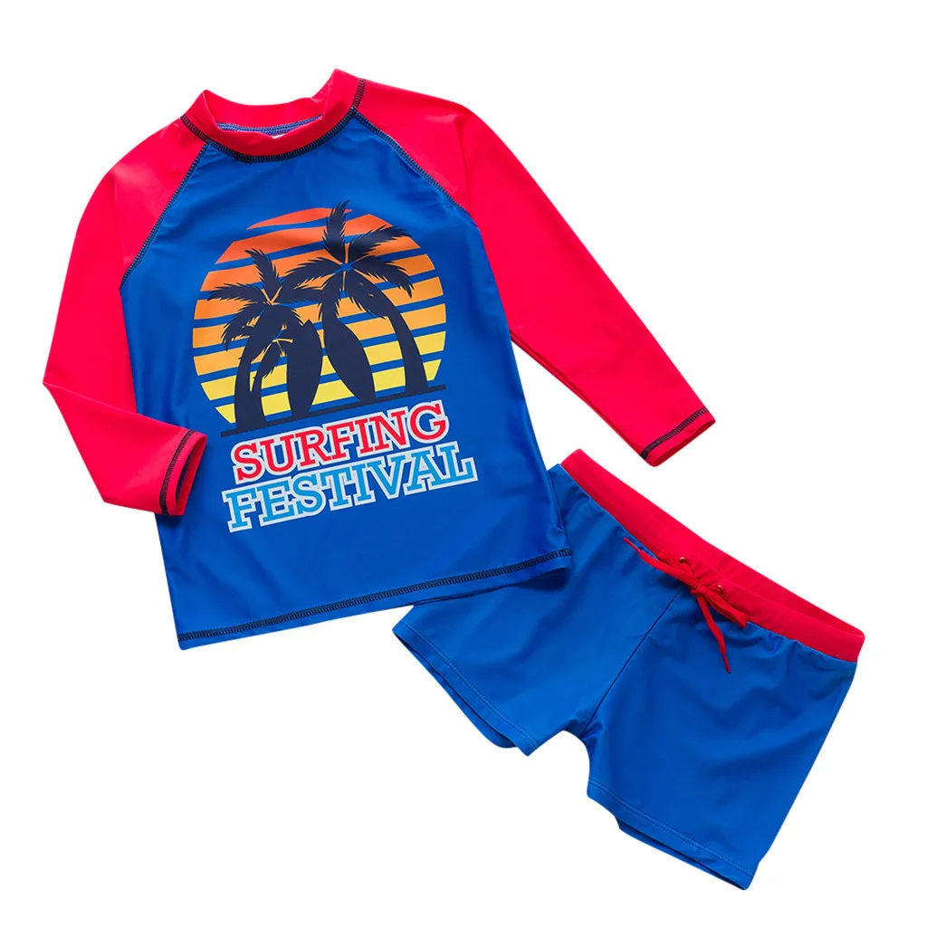 Лето 2020 новый костюм для плавания с длинным рукавом и принтом кокосового ореха