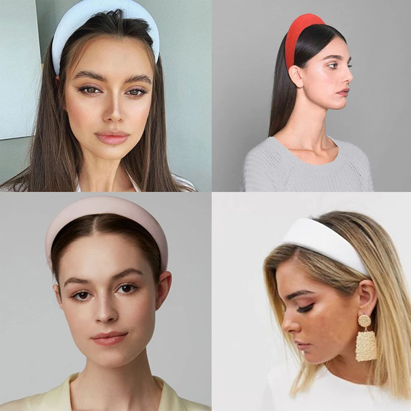 Повязка на голову LEVAO из молочного шелка средней толщины с подкладкой украшение