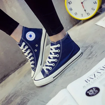 

2020 Men Vulcanized Shoes Canvas Sneakers Lovers Comfortable Shoes High Top Men Canvas Sneakers Breathable Walking Shoe