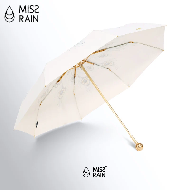 Miglior MissRain Bianco Donne Parasole Protezione Uv Pieghevole Da Viaggio Antivento Paraguas Decorazione Di Cerimonia Nuziale Ombrello Di Alta Qualità Contenitore Di Regalo