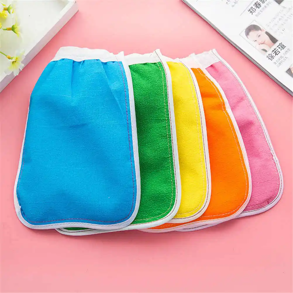 Массажный скруббер для душа отшелушивающее полотенце губчатое банные перчатки