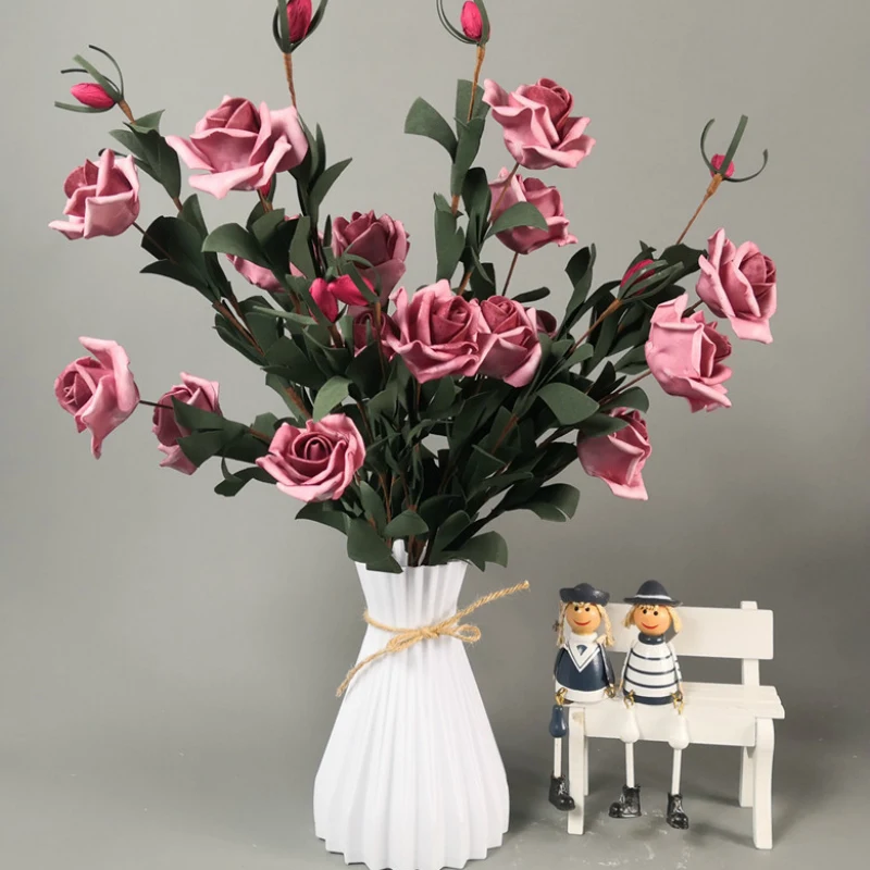 Ваза из белого искусственного ротанга пластиковая ваза с новыми цветами на талии