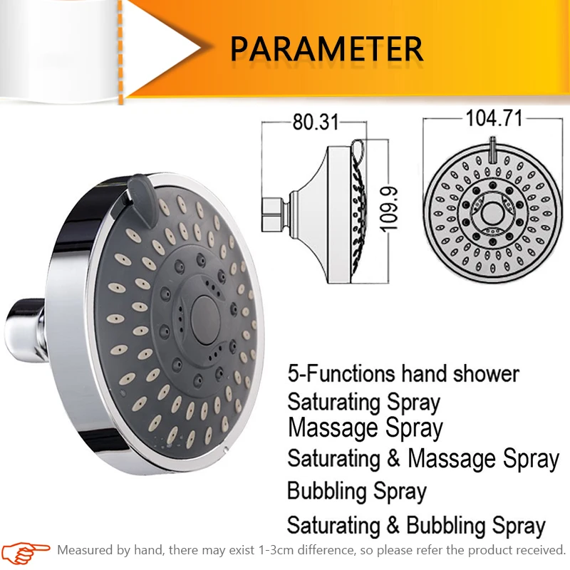 4 дюйма Насадки для душа Ванная комната круглая Душевая насадка Топ