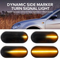 2 pcs led dynamic side marker turn signal warning lamp sequential blinker light for mk4 golf 3 4 passat 3bg sb6 beetle fog lamp