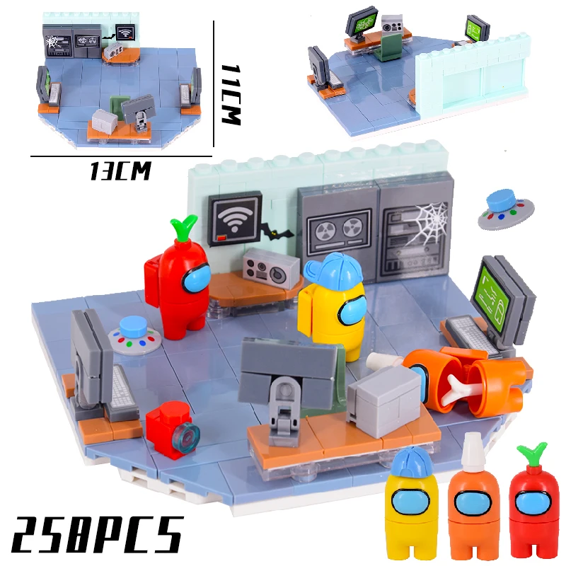

Amongs Game US Star Space Alien Wars Model Building Blocks Mini Dolls anime action Figures Bricks Idear Creative kids DIY Toys