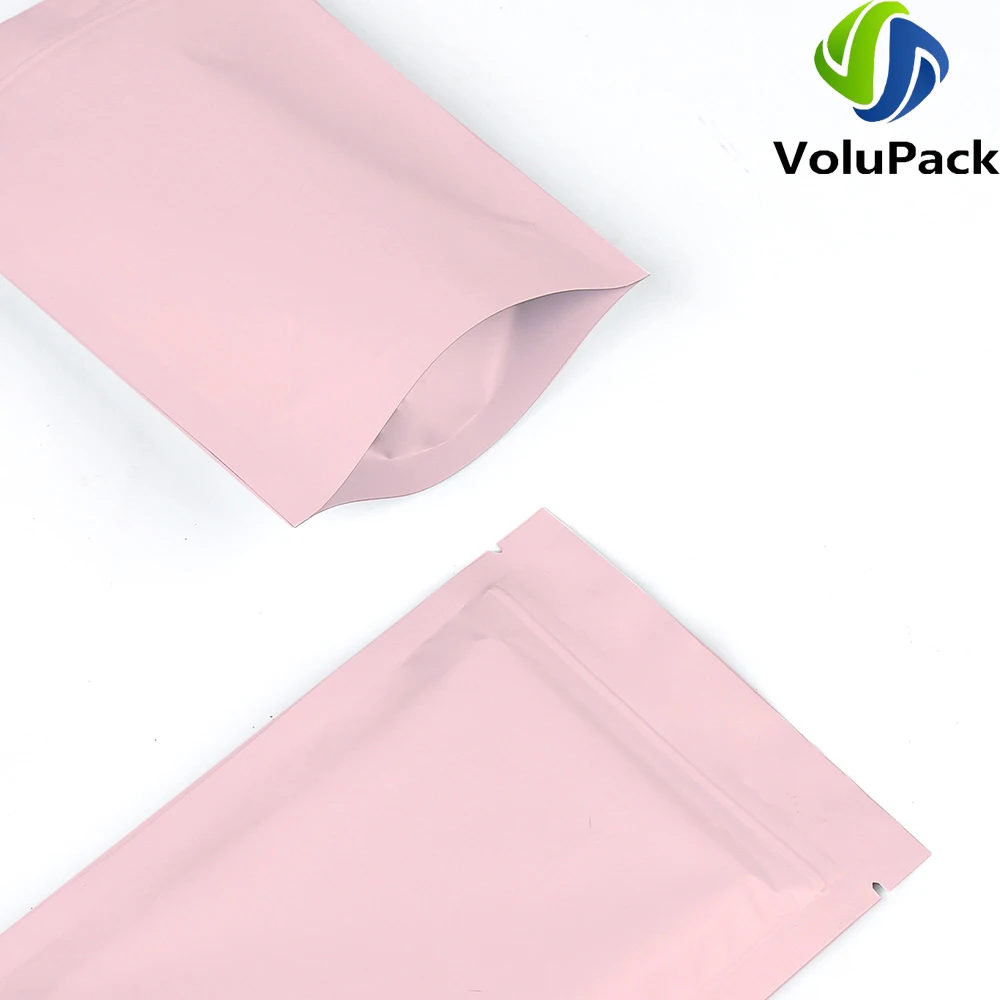 Новый дизайн матового розового Ziplock мешки для упаковки стоьте вверх Алюминий