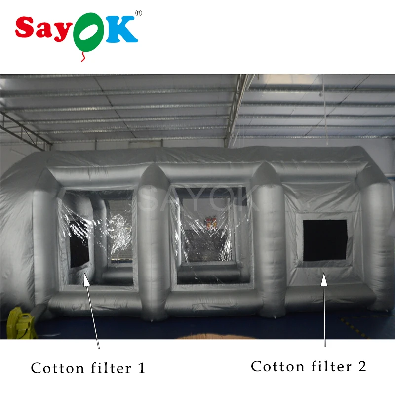 Хлопковый фильтр подходит для 6x3x2,5 m/20x10x8ft надувная кабина для окрашивания распылением